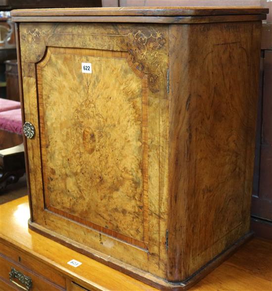 Victorian small inlaid walnut cabinet